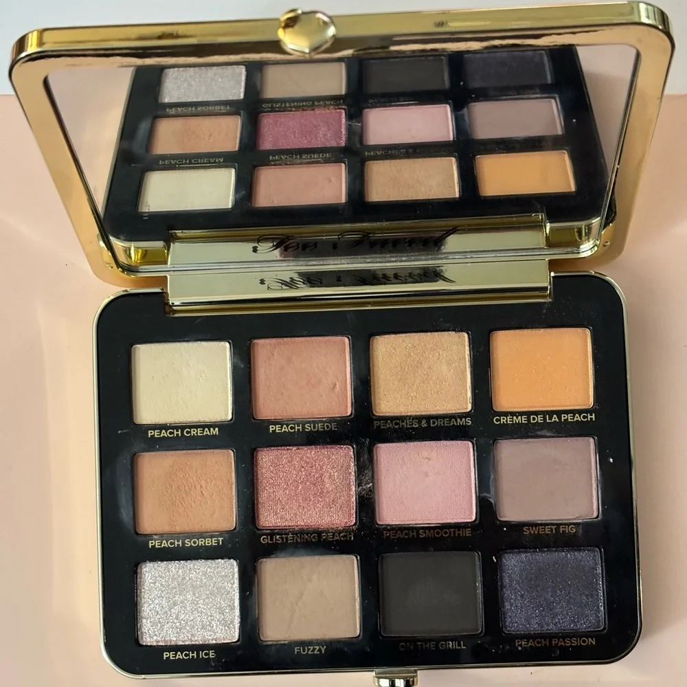 Too Faced White Peach Eyeshadow Palette with Cream and Gold